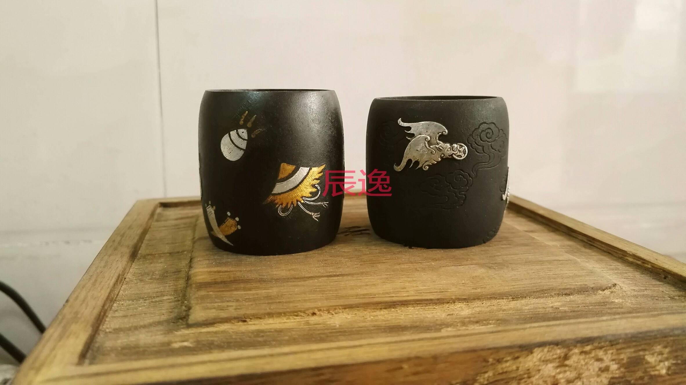 金工雕刻  纯手工茶具 铁包银 纯银