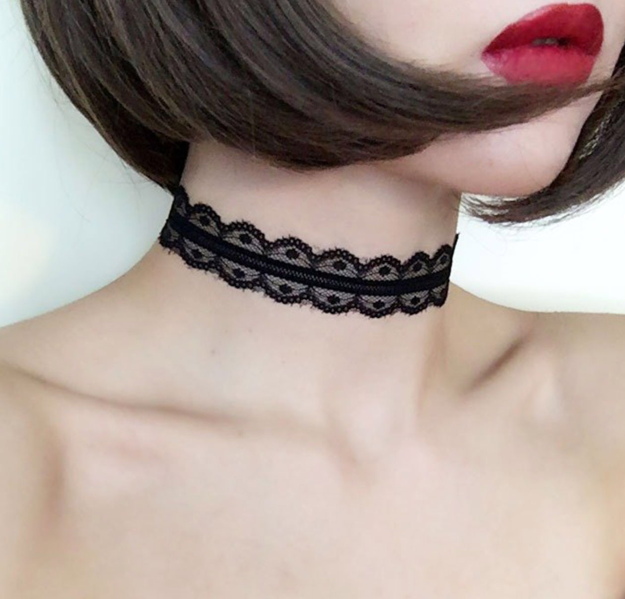 穿蕾丝套装怎么不配这条choker？？？